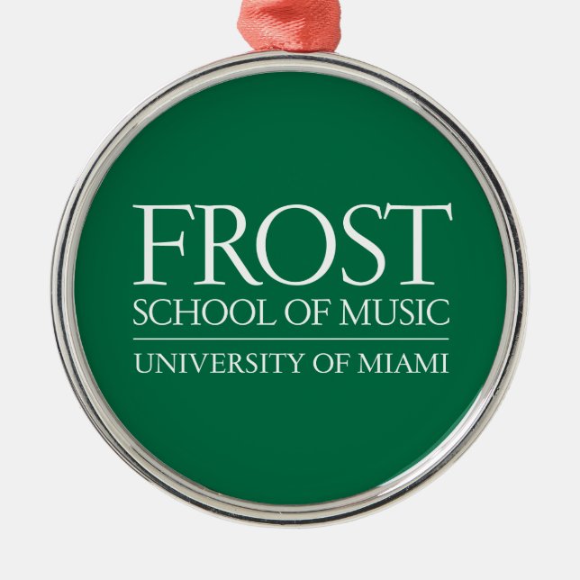 Frost School of Music Logo Metal Ornament (Front)