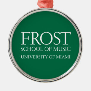 Green Pewter Christmas Tree Ornament University of Miami