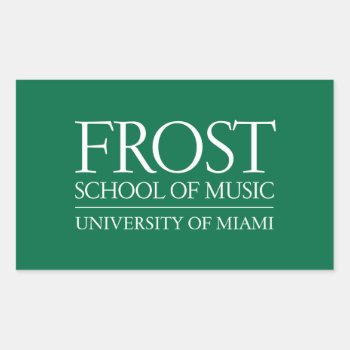 Frost School Of Music Logo Rectangular Sticker by frostschoolofmusic at Zazzle