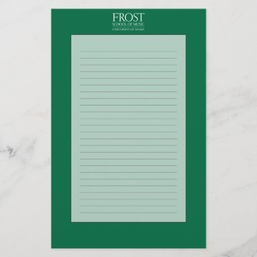 Frost School of Music Logo Stationery