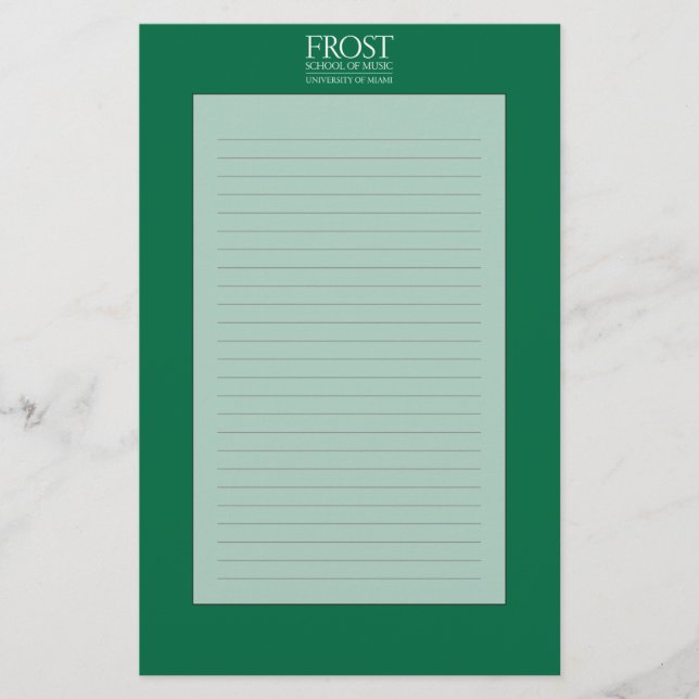 Frost School of Music Logo Stationery (Front)