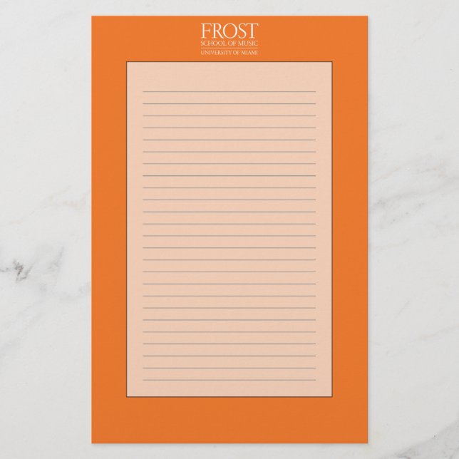 Frost School of Music Logo Stationery (Front)
