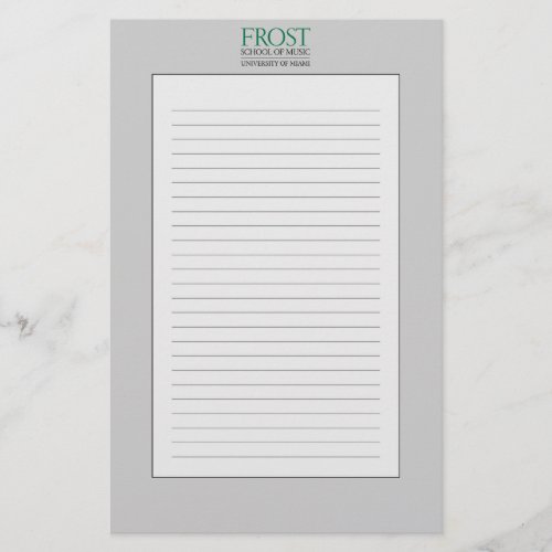 Frost School of Music Logo Stationery