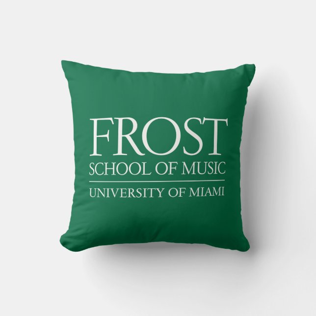 Frost School of Music Logo Throw Pillow (Front)