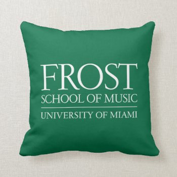 Frost School Of Music Logo Throw Pillow by frostschoolofmusic at Zazzle
