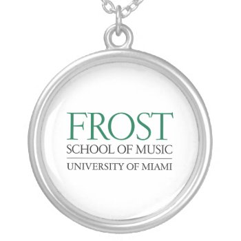 Frost School Of Music Silver Plated Necklace by frostschoolofmusic at Zazzle