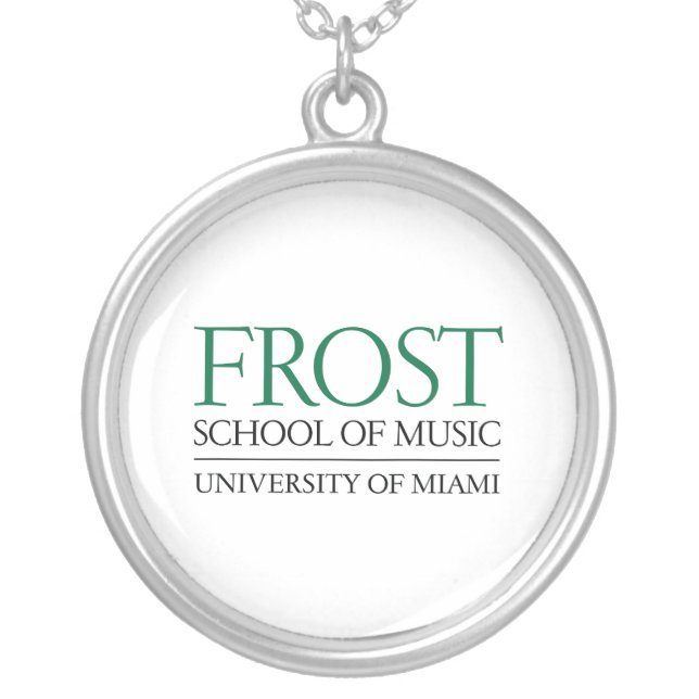 Frost School of Music Silver Plated Necklace (Front)