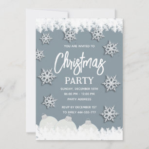 Frost snowflakes corporate Christmas party Invitation