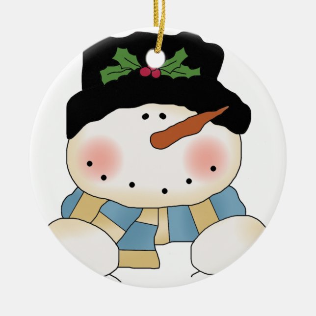 Frost Snowman Holiday Ornament (Front)