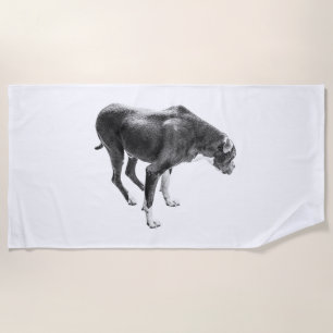 Frost-Trail Watcher Beach Towel
