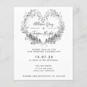 Frost Wedding Invitation Budget Flyer