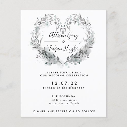 Frost Wedding Invitation  Budget Flyer
