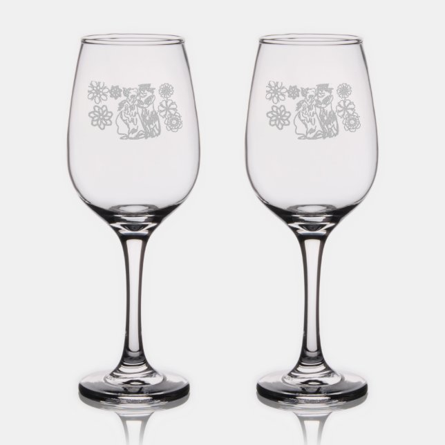Frost wedding love wine glass (Glassware)