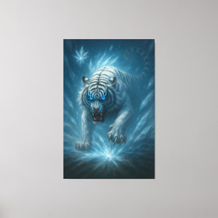 Frost White Tiger – Emperor of the Frozen Realm – Canvas Print