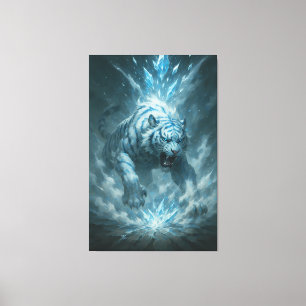 Frost White Tiger – Emperor of the Frozen Realm – Canvas Print