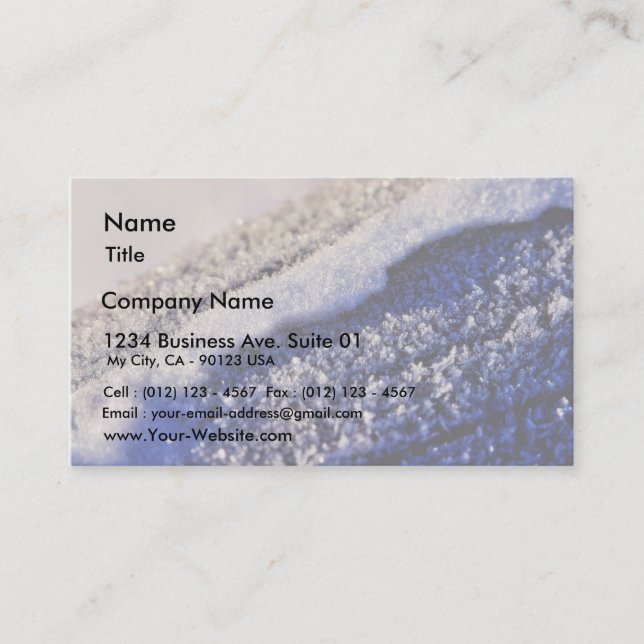 Frost Winter Ice Business Card (Front)