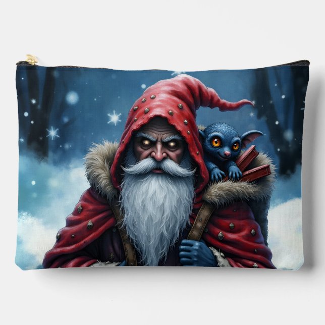 Frostbite Santa & His Mischief Elf. Accessory Pouch (Front)
