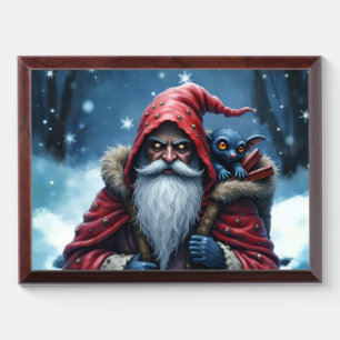 Frostbite Santa & His Mischief Elf. Award Plaque