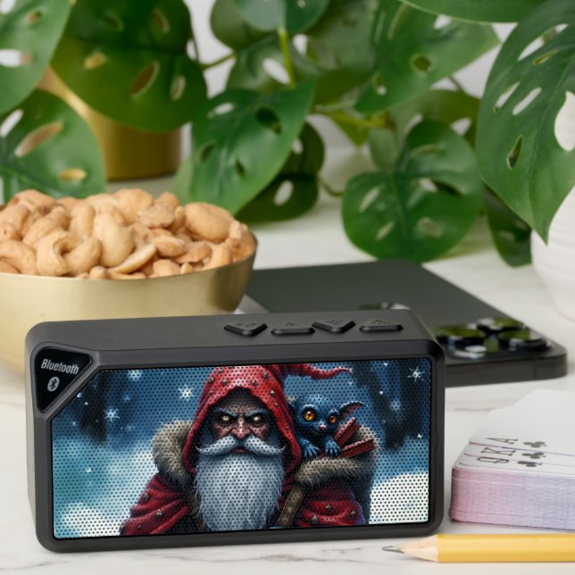 Frostbite Santa & His Mischief Elf. Bluetooth Speaker (Insitu(Table))