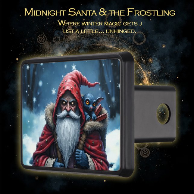 Frostbite Santa & His Mischief Elf. Hitch Cover (Creator Uploaded)