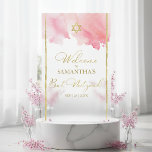 Frosted Acrylic Welcome Signs Abstract Bat Mitzvah<br><div class="desc">Join the magic of tradition and style with our 'Pink Watercolor' Mitzvah Bat Invitations! These invites,  drenched in soft hues of blush,  showcase your special event with elegance and heart. Elevate your celebration with these artistic keepsakes that guests are bound to cherish. Unfold memories in style.</div>