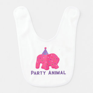 Frosted Animal Cookie Birthday Party Animal Bib