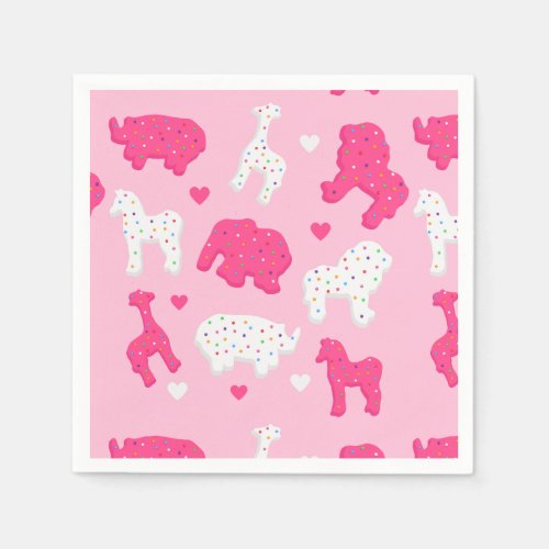 Frosted Animal Cookie Birthday Party Napkins