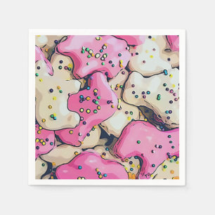 Frosted Animal Cookie Pattern Napkins