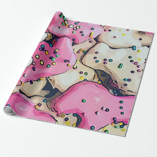 Frosted Animal Cookie Pattern Wrapping Paper