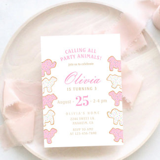 Frosted Animal Cookies sprinkle instant download Invitation