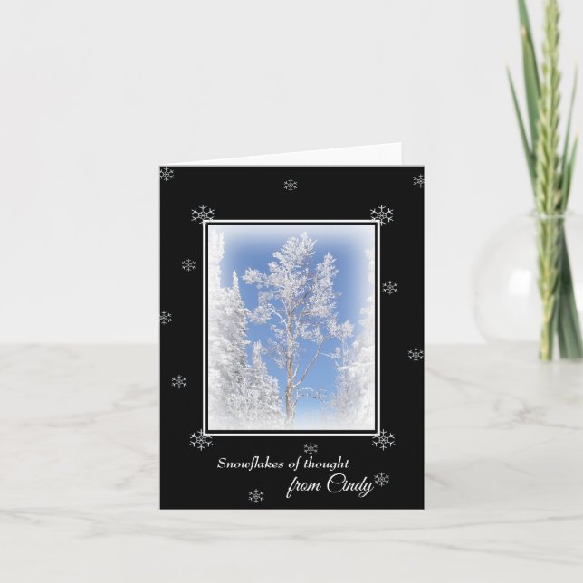 Frosted Aspen Personalized Note Card (Front)