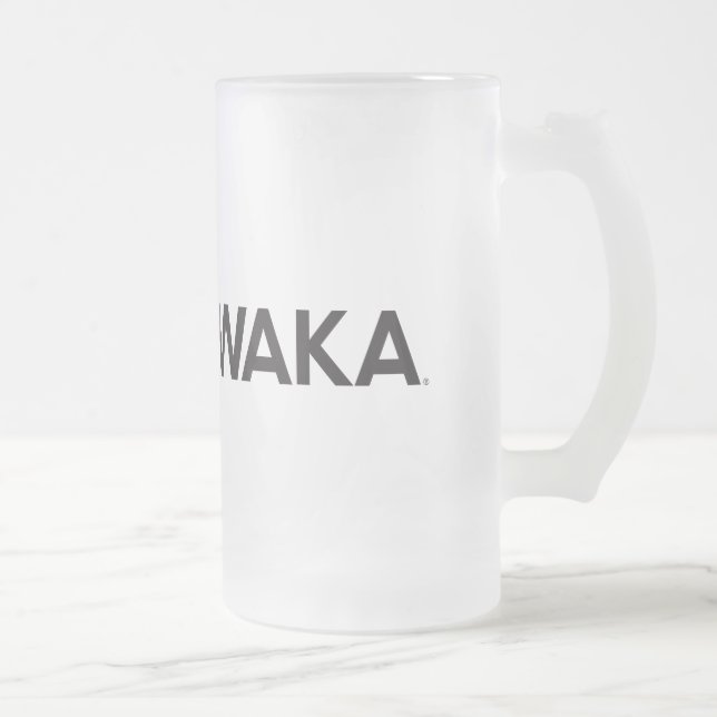 Frosted Beer Mug - CLUBWAKA Wordmark (Right)