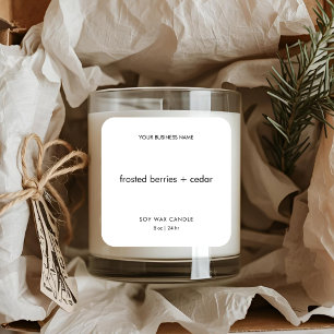 Frosted Berries + Cedar   Minimalist Winter  Square Sticker
