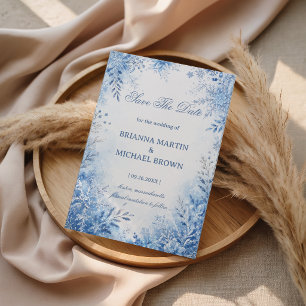 Frosted Blossoms Beneath Winter Save The Date