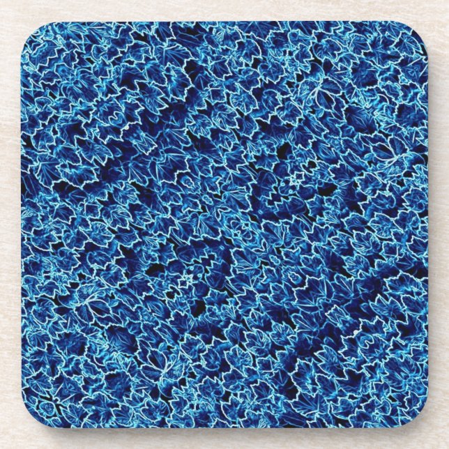 Frosted Blue Ivy Beverage Coaster (Front)
