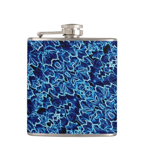 Frosted Blue Ivy Cool Flask