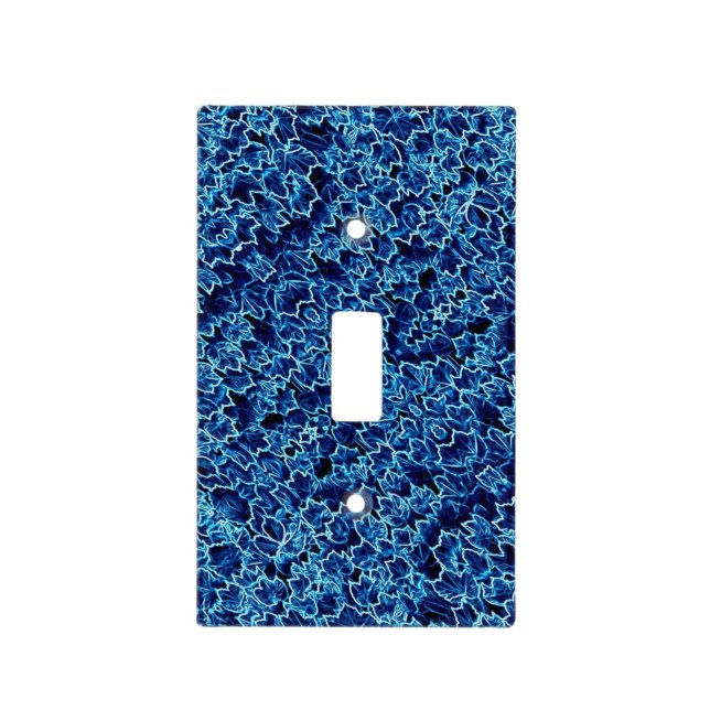 Frosted Blue Ivy Cool Light Switch Cover (Front)