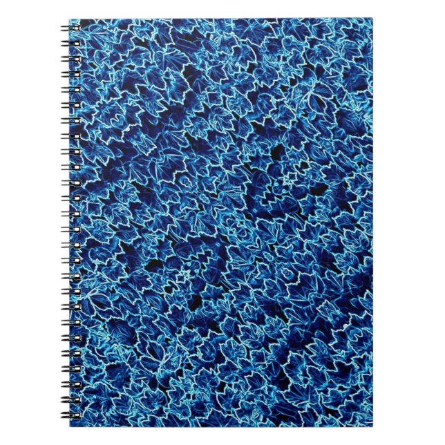 Frosted Blue Ivy Cool Notebook (Front)
