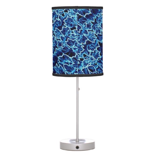 Frosted Blue Ivy Cool Table Lamp (Back)