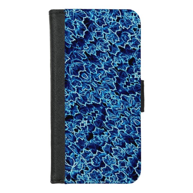 Frosted Blue Ivy iPhone Wallet Case (Front)