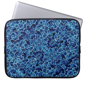 Frosted Blue Ivy Laptop Sleeve by LouiseBDesigns at Zazzle