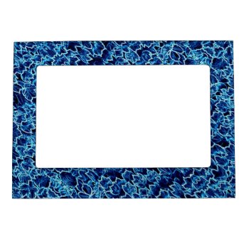Frosted Blue Ivy Magnetic Frame by LouiseBDesigns at Zazzle