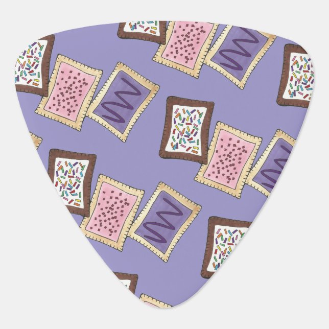 Frosted Breakfast Toaster Pastry Junk Food Foodie Guitar Pick (Front)
