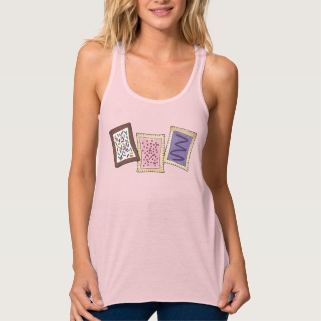 Frosted Breakfast Toaster Pastry Junk Food Foodie  Tank Top (Front)