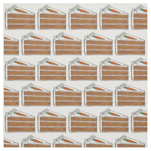 Frosted Carrot Layer Cake Slice Bake Sale Foodie Fabric