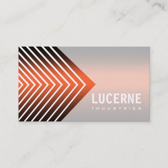 Frosted Chevron custom designer business card (Front)