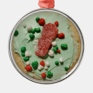 Frosted Christmas Sugar Cookie Candy Gummie Metal Ornament