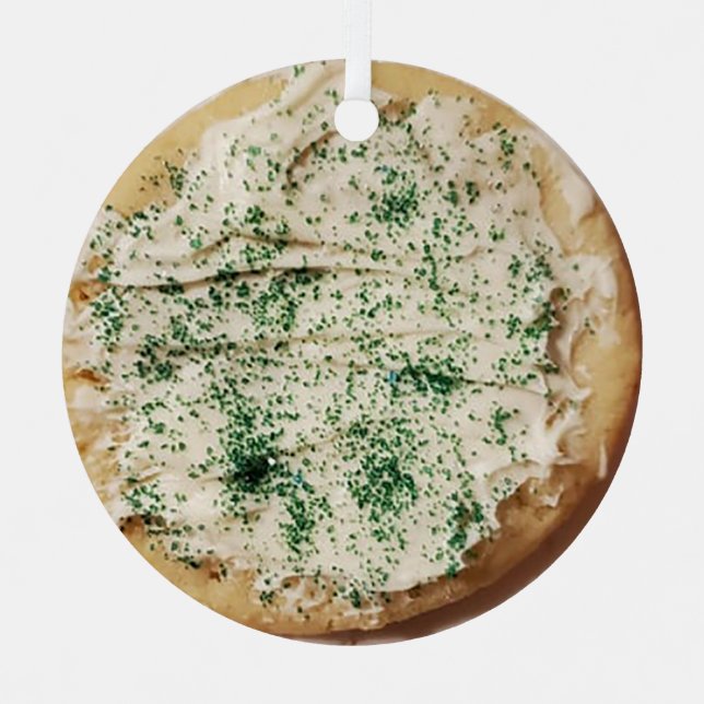 Frosted Christmas Sugar Cookie Candy Sprinkles   Metal Ornament (Front)