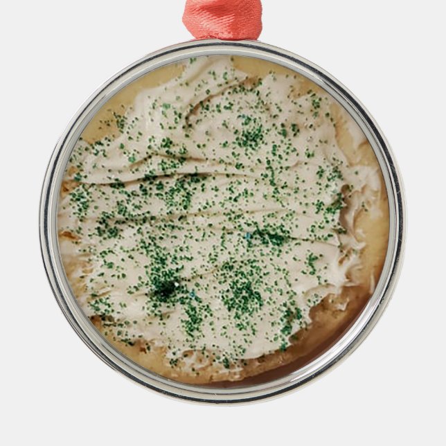 Frosted Christmas Sugar Cookie Candy Sprinkles   Metal Ornament (Front)