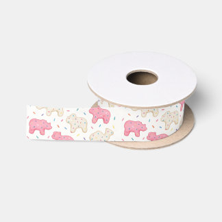 Frosted Circus Animal Cookie Satin Ribbon